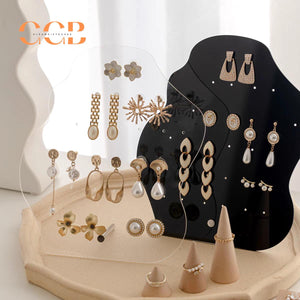 Black Acrylic Earring Display Stand for Jewelry Store Organization