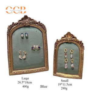 Gold Earring Necklace Jewelry Display Vintage Photography Frame