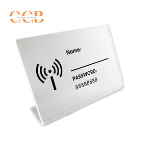 Custom Acrylic Jewelry Display Sign with Wood Stand Wholesale