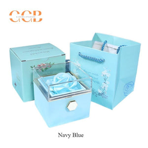 Rotating Real Rose Flower Ring & Pendant Ring Jewelry Box