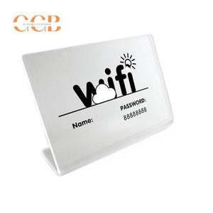 Custom Acrylic Jewelry Display Sign with Wood Stand Wholesale