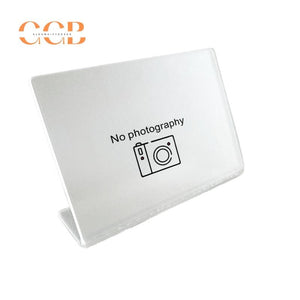 Custom Acrylic Jewelry Display Sign with Wood Stand Wholesale