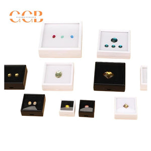 20/50/100pcs White Plastic Gemstone Display Boxes for Jewelry Storage Wholesale