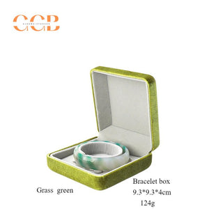 Gray Velvet Necklace Earring Ring Jewelry Box