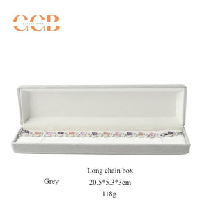 Gray Velvet Necklace Earring Ring Jewelry Box