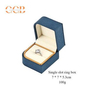 Wholesale Blue Microfiber Jewelry Box