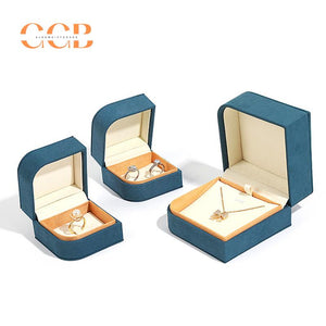 Wholesale Blue Microfiber Jewelry Box