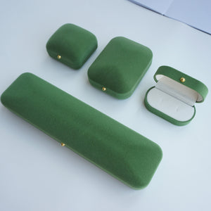 Grass Green Velvet Jewelry Box Set