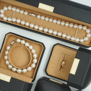 Customised Wholesale Black PU Leather Jewelry Box Set