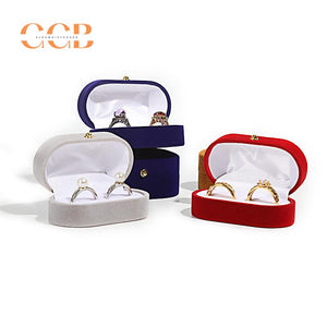 Velvet Double Slot Ring Box