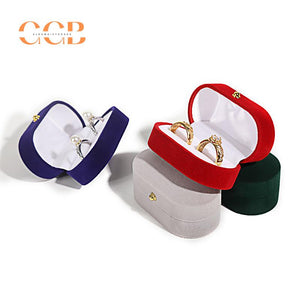 Velvet Double Slot Ring Box