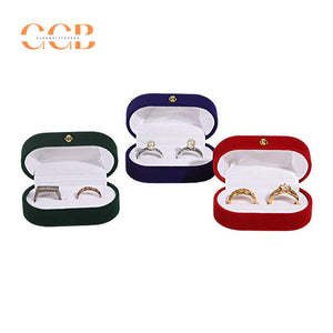 Velvet Double Slot Ring Box