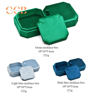 Velvet Hexagon Necklace Jewelry Box