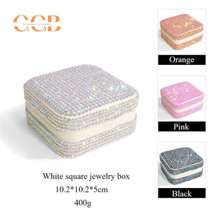 Unique Rhinestone jewelry travel box