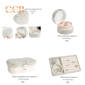 Unique Rhinestone jewelry travel box