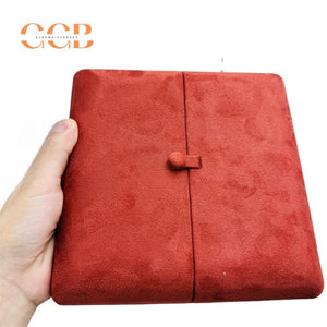 Purple velvet pearl necklace box