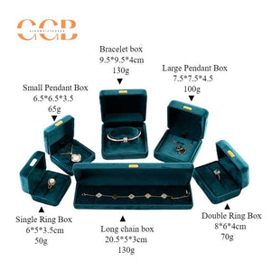 Red Velvet Jewelry Set Ring Box