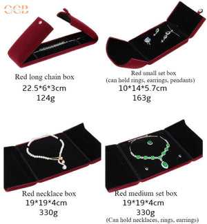 Velvet jewelry box set, velvet jewelry boxes, necklace boxes, pearl necklace box, jewelry organizer, velvet ring box, bracelet box