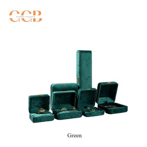 Red Velvet Jewelry Set Ring Box