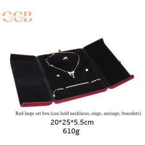 Velvet jewelry box set, velvet jewelry boxes, necklace boxes, pearl necklace box, jewelry organizer, velvet ring box, bracelet box