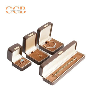 Customised premium luxury coffee leather jewelry box