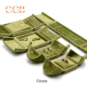 Green Velvet Jewelry Set Box