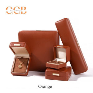 Customised premium luxury coffee leather jewelry box