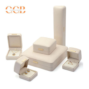 Customised premium luxury lavender & white leather jewelry box