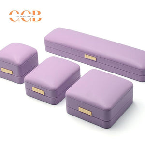 Customised premium luxury lavender & white leather jewelry box