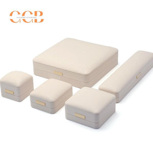 Customised premium luxury lavender & white leather jewelry box