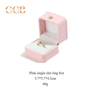 Pu leather crown ring box