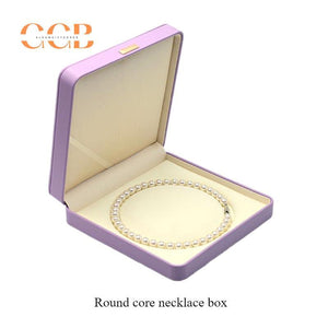 Customised premium luxury lavender & white leather jewelry box
