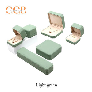 Octagon leather jewelry box