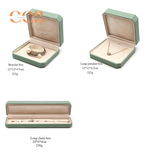 Octagon leather jewelry box