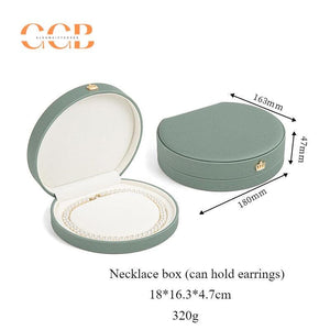 Crown pu leather pattern ring box