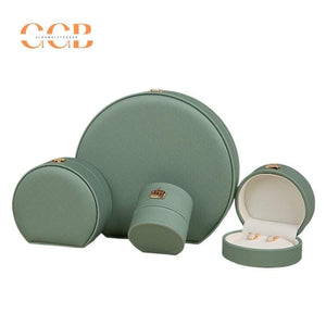 Crown pu leather pattern ring box