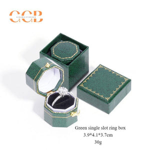 Proposal Vintage Green Octagonal Ring Box