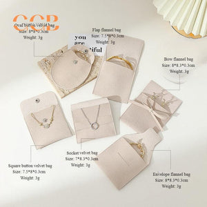 10–100pcs Custom Microfiber Jewelry Bags