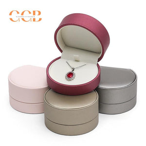 PU leather semi-circle jewelry box
