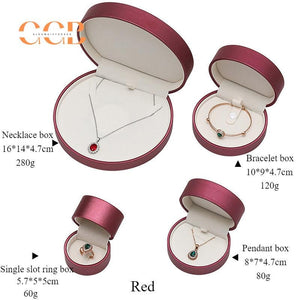 PU leather semi-circle jewelry box