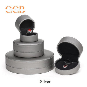 PU leather semi-circle jewelry box