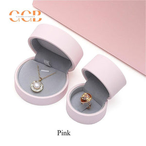 PU leather semi-circle jewelry box
