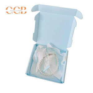 10pcs Blue Corrugated Cardboard Shipping Boxes for Jewelry Packaging Wholesale