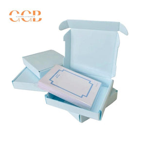 10pcs Blue Corrugated Cardboard Shipping Boxes for Jewelry Packaging Wholesale