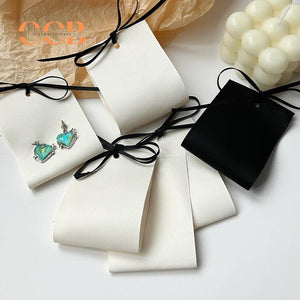 100pcs Cotton Canvas Jewelry Display Cards