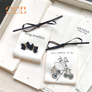 100pcs Cotton Canvas Jewelry Display Cards