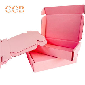 10pcs Pink Corrugated Shipping Boxes for Jewelry Packaging