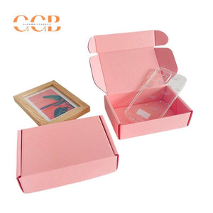 10pcs Pink Corrugated Shipping Boxes for Jewelry Packaging