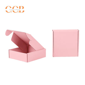 10pcs Pink Corrugated Shipping Boxes for Jewelry Packaging