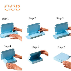 10pcs Pink Corrugated Shipping Boxes for Jewelry Packaging